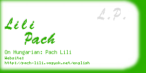 lili pach business card